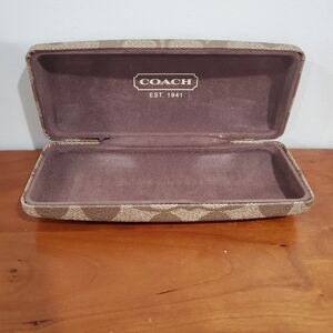Coach Tan and Brown Eyeglass Case